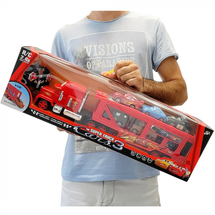 Tir Camion Cars platforma cu telecomanda si 6 masinute, Super Truck [10]