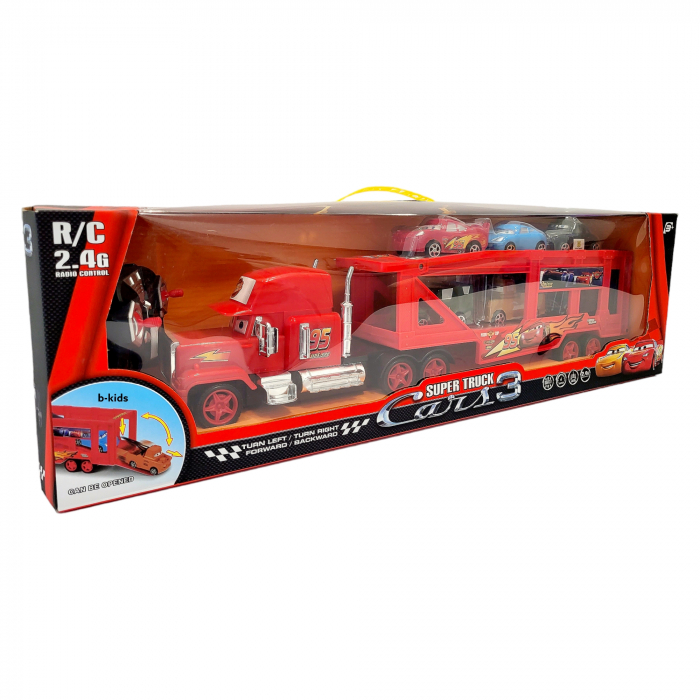 Tir Camion Cars platforma cu telecomanda si 6 masinute, Super Truck [2]