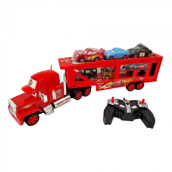 Tir Camion Cars platforma cu telecomanda si 6 masinute, Super Truck [3]