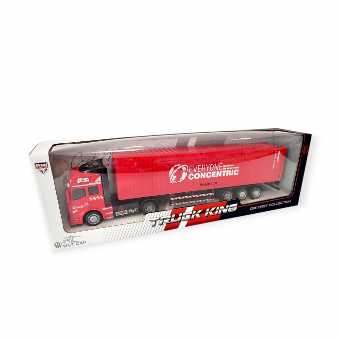 TIR Truck King 30 cm – cabina metal, remorcă detașabilă [1]