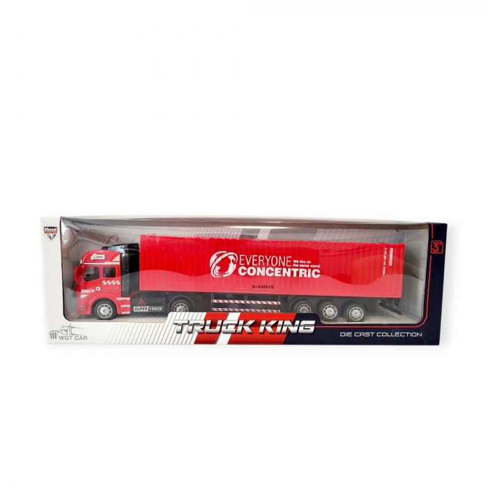 TIR Truck King 30 cm – cabina metal, remorcă detașabilă [3]