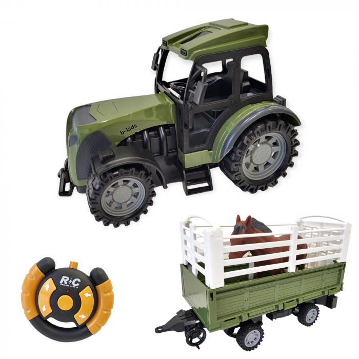 Tractor cu remorca si animalut, telecomanda full control! [4]