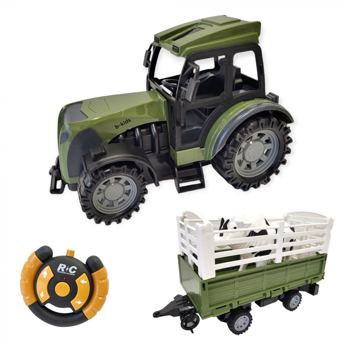 Tractor cu remorca si animalut, telecomanda full control! [8]