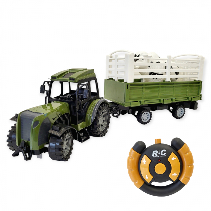 Tractor cu remorca si animalut, telecomanda full control! [3]