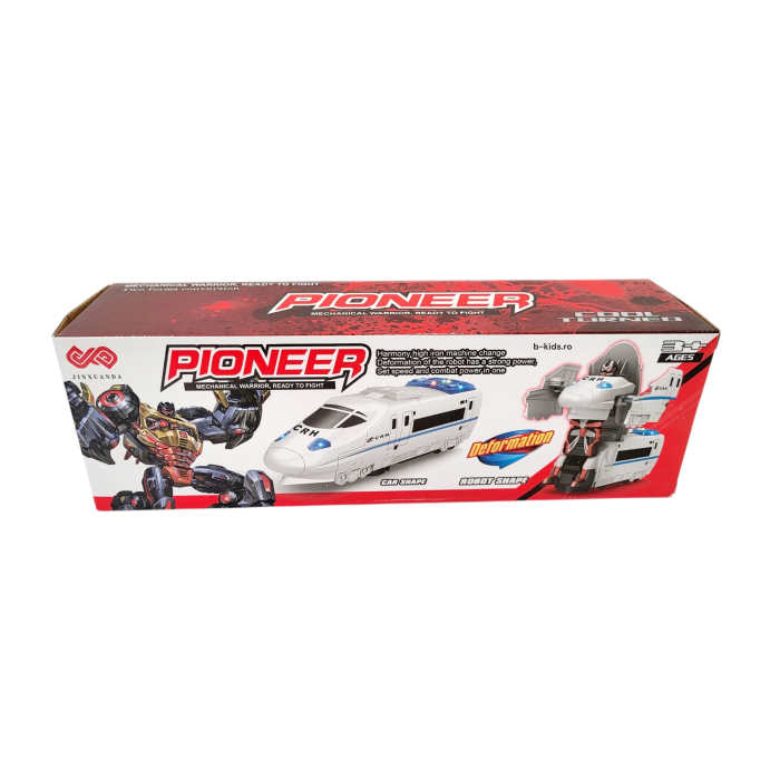Tren Transformers in robot, cu sunete si lumini, 2 in 1 - Pioneer [4]