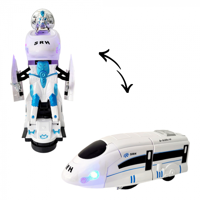 Tren Transformers in robot, cu sunete si lumini, 2 in 1 [6]