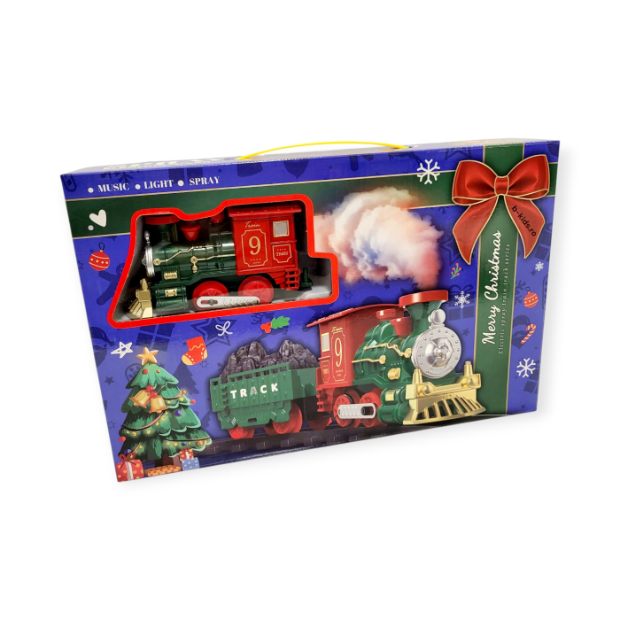 Trenulet de Crăciun cu Șine – Aburi, Lumină și Sunete, Include Vagon [4]