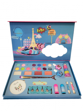 Seturi - Trusa mare makeup, beauty B-kids girls, Igoodco, 29 in 1 , albastra