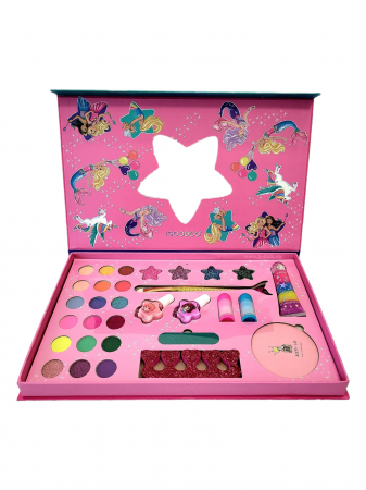 Seturi - Trusa mare makeup, beauty B-kids girls, Igoodco, 29 in 1 , roz