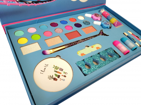 Trusa mare makeup, beauty B-kids girls, Igoodco, 29 in 1 , albastra [3]