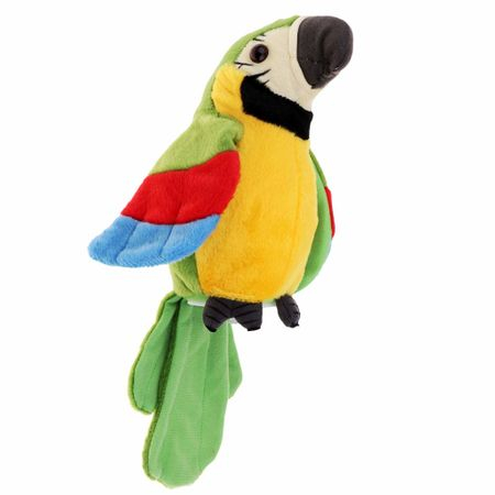 Papagal vorbitor - jucarie interactiva, verde, b-kids, 25 cm [1]
