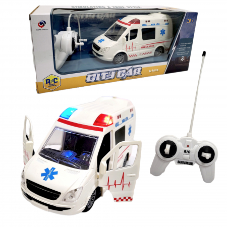 Ambulanta de jucarie cu telecomanda, sunete si lumina [1]