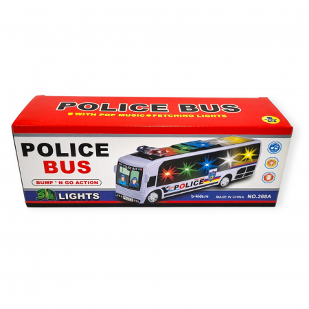 Autobuz de Politie cu sunete si lumini 3D - Police Bus [1]