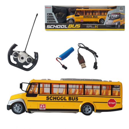 Autobuz School Bus cu telecomanda și acumulator. [2]