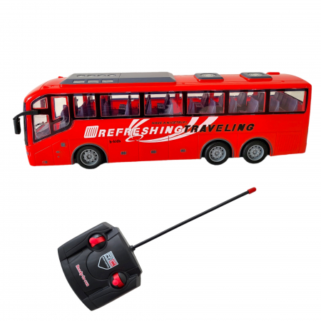 Autocar cu telecomanda, scala 1:30,  rosu, City Bus [1]