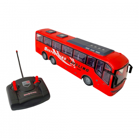 Autocar cu telecomanda, scala 1:30,  rosu, City Bus [3]