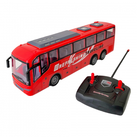 Autocar cu telecomanda, scala 1:30,  rosu, City Bus [4]