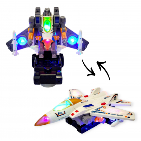 Avion transformers, 2 in 1 cu sunete si lumini, Robot Aircraft [2]