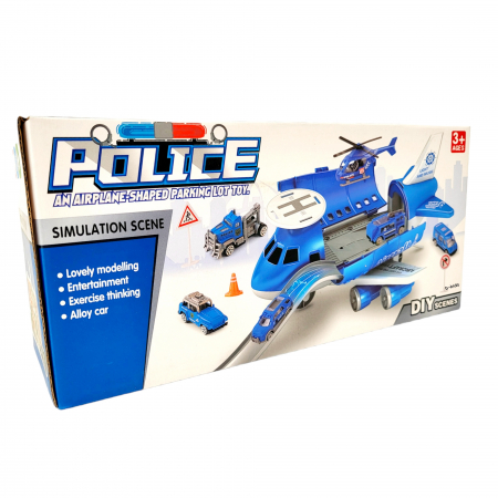 Avion transportor cu masinute si mini elicopter de politei [5]