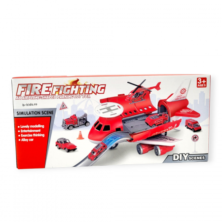 Avion transportor cu masinute si mini elicopter de pompier [1]