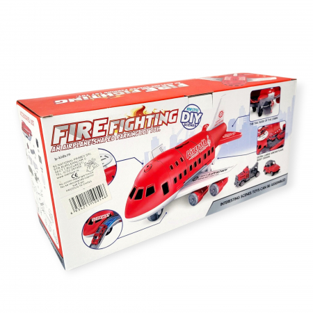 Avion transportor cu masinute si mini elicopter de pompier [3]