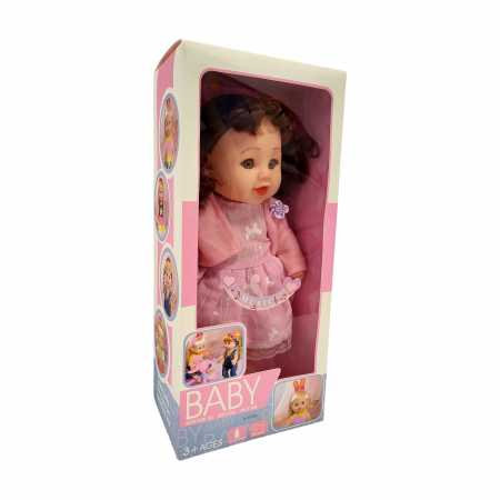 Belelus fetita "Baby" muzical cu biberon, 30 cm. [2]