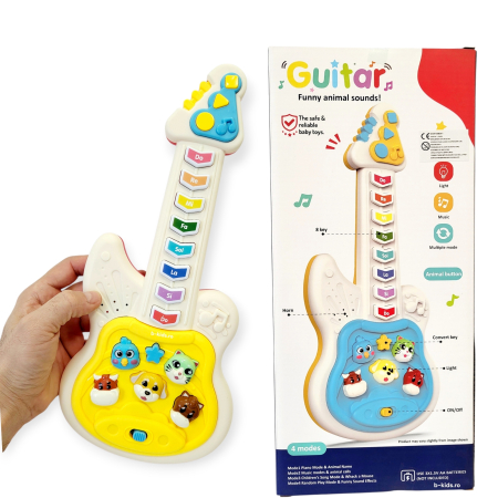 Jucarii - Chitară Muzicală Interactivă – Prima Mea Aventură Muzicală!