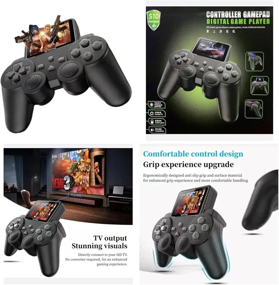 Consola Controller S10 Gamepad – 520 de jocuri retro încorporate [5]