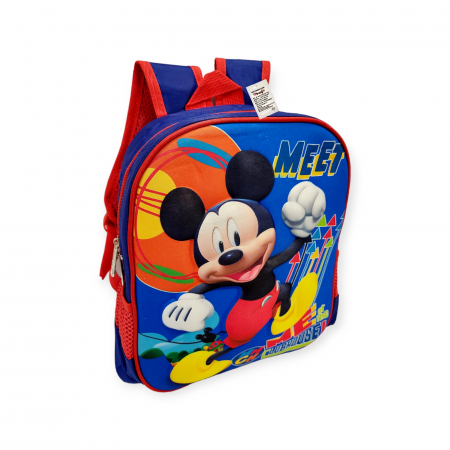 Ghiozdanel pentru gradinita, 33 cm, Mikey, 3D albastru cu rosu [1]
