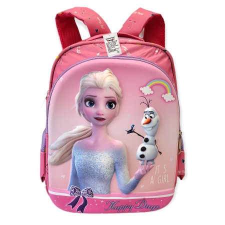 Ghiozdanel gradinita - Ghiozdanel pentru gradinita, Frozen, 3D, roz