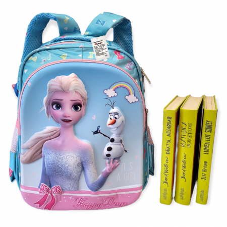 Ghiozdanel pentru scoala, Frozen, 3D, bleo [2]