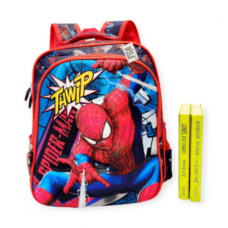 Ghiozdanel pentru scoala, 37 cm, Spiderman, 3D - cu rosu [1]