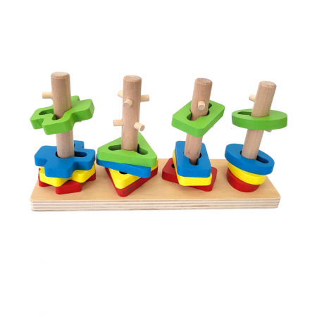 Joc lemn din figurine diferite, set [3]