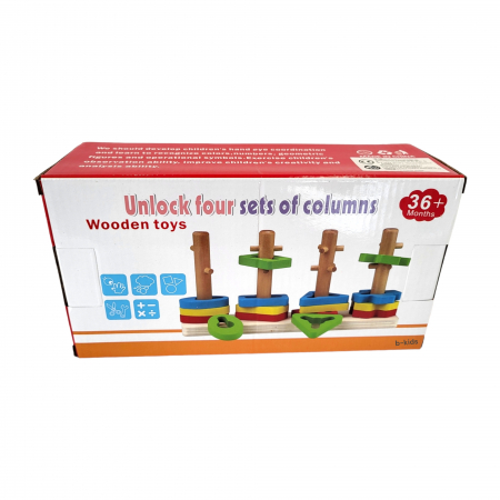 Joc lemn din figurine diferite, set [2]