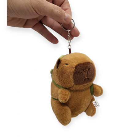 Jucarie de plus breloc Model Capybara, maro,  12 cm [10]