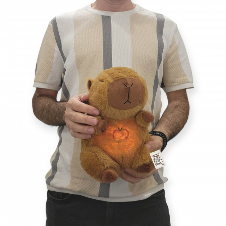 Jucarie de plus Capibara respira, cu functie de respiratie si muzica linistitoare, maro [1]
