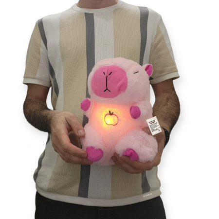 Jucarie de plus Capibara respira, cu functie de respiratie si muzica linistitoare, roz [1]