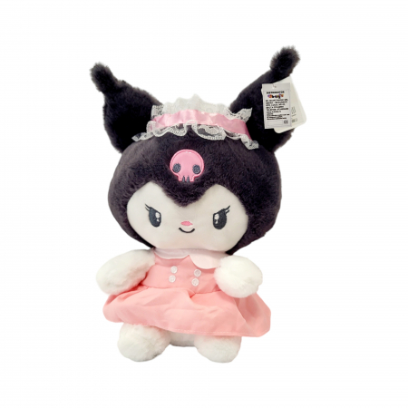 Jucarie de plus - Kuromi, papusi japoneze din seria Hello Kitty, rochita roz [2]