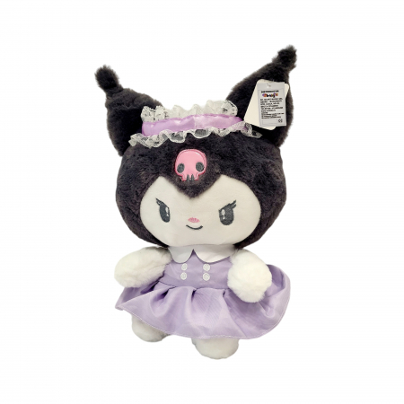 Jucarie de plus - Kuromi, papusi japoneze din seria Hello Kitty, rochita mov [2]