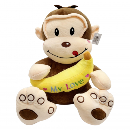 Jucarie de plus - maimutica cu banana "My Love", 50 cm [1]