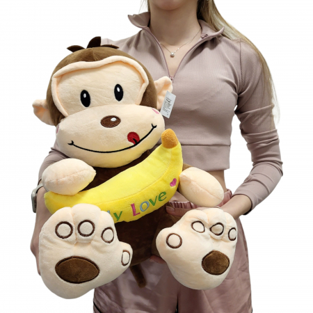 Jucarie de plus - maimutica cu banana "My Love", 50 cm [2]