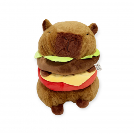 Jucarie de plus mare Model Capybara Hamburger, maro,  30 cm [1]
