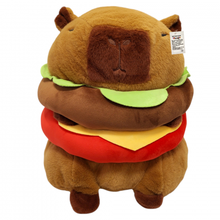 Jucarie de plus mare Model Capybara Hamburger, maro,  50 cm [1]
