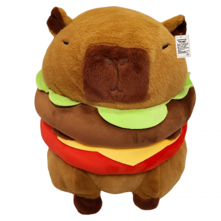 Jucarie de plus mare Model Capybara Hamburger, maro,  50 cm [3]