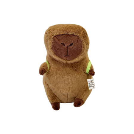 Jucarie de plus, Model Capybara cu rucsac țestoasă, maro,  25 cm [3]