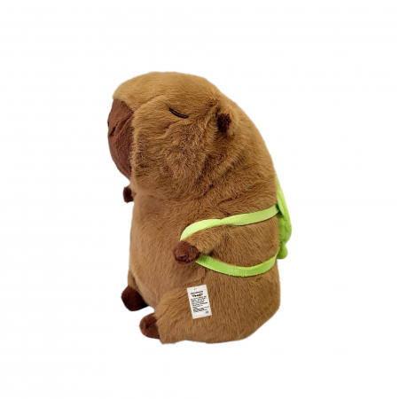 Jucarie de plus, Model Capybara cu rucsac țestoasă, maro,  25 cm [1]