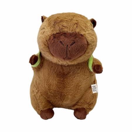 Jucarie de plus, Model Capybara cu rucsac țestoasă, maro,  30 cm [1]