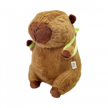 Jucarie de plus, Model Capybara cu rucsac țestoasă, maro,  30 cm [3]