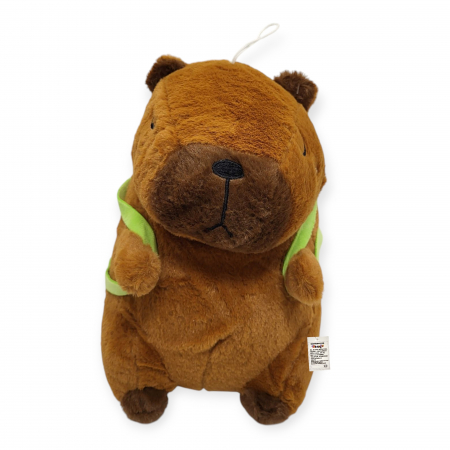 Jucarie de plus, Model Capybara cu rucsac țestoasă, maro,  30 cm [7]