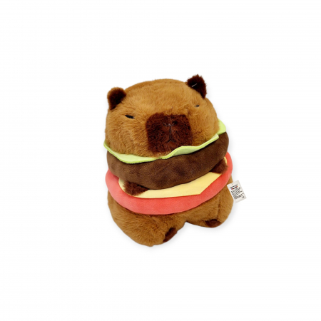Jucarie de plus Model Capybara Hamburger, maro,  20 cm [2]